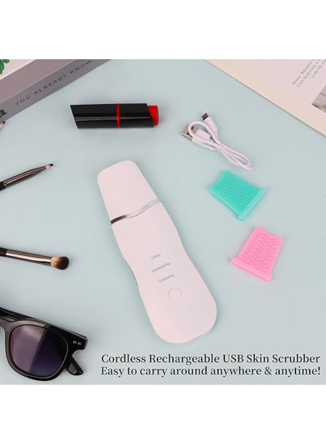 جهاز تنظيف وتقشير البشرة (سكرابر) بثلاثة أوضاع - مقاوم للماء وقابل للشحن - لإزالة الرؤوس السوداء والتنظيف العميق - Image 4