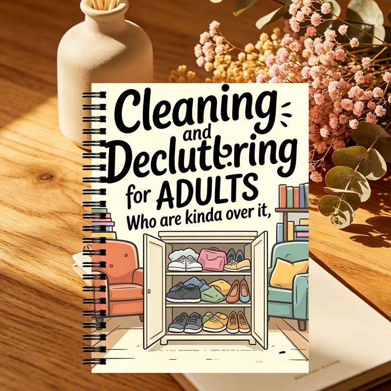 One ADHD Cleaning Planner Spiral Notebook Home Cleaning Schedule And Checklist Daily Weekly Monthly Yearly Housework Management Professional Housewife Home Management Log Organization System Daily Task Management - Image 1
