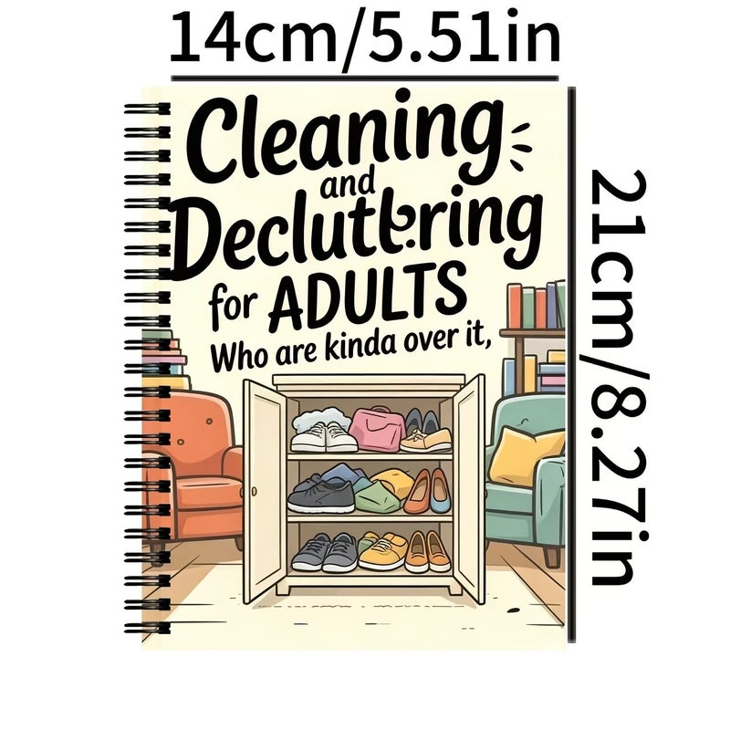 One ADHD Cleaning Planner Spiral Notebook Home Cleaning Schedule And Checklist Daily Weekly Monthly Yearly Housework Management Professional Housewife Home Management Log Organization System Daily Task Management - Image 2