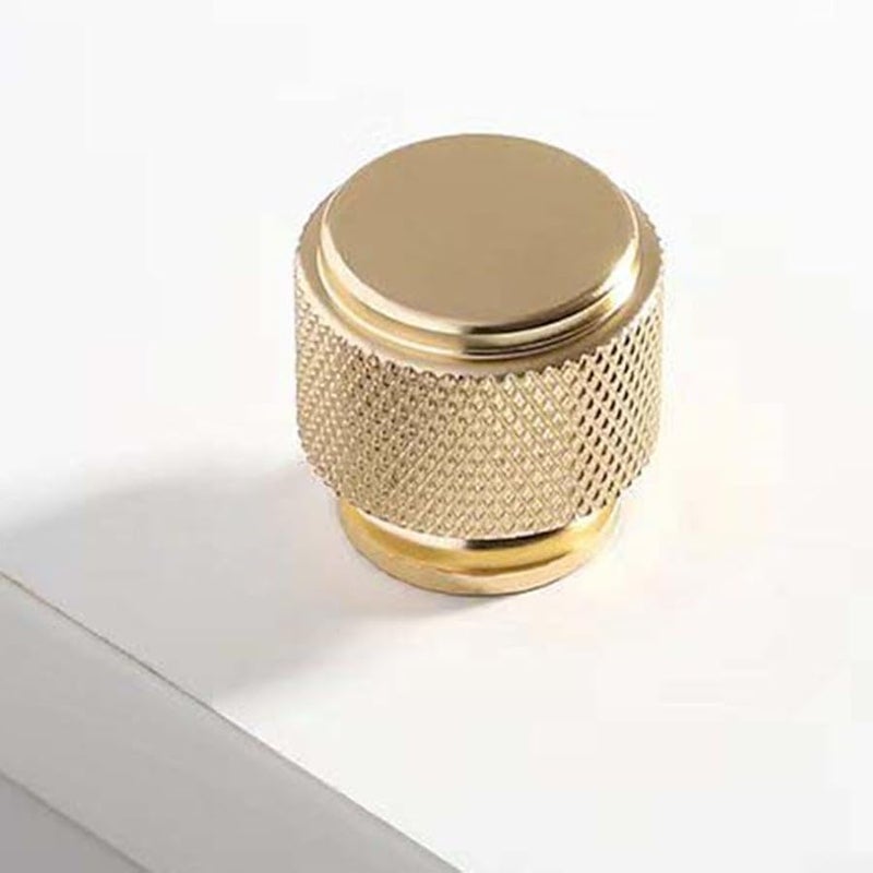 مقبض خزانة مُسنن أسود غير لامع من الألومنيوم لمقبض درج خزانة المطبخ 835 بلمسة نهائية ذهبية - Image 3