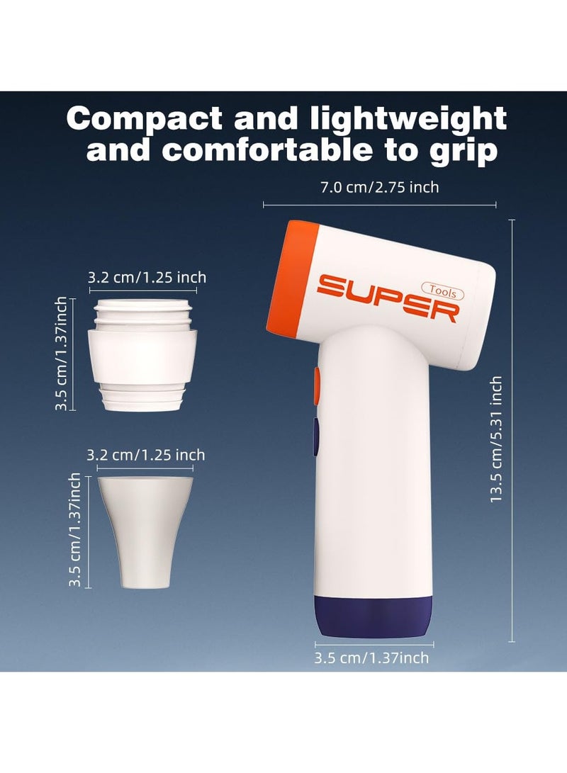 tool منظف هواء مضغوط، 100000 دورة في الدقيقة منفاخ هواء كهربائي صغير، نفاث جاف محمول متعدد الوظائف لتنظيف لوحة المفاتيح/الكمبيوتر/السيارة/الخارج/الشواء/التخييم/محل الحلاقة، منفاخ نفاث لاسلكي - Image 5