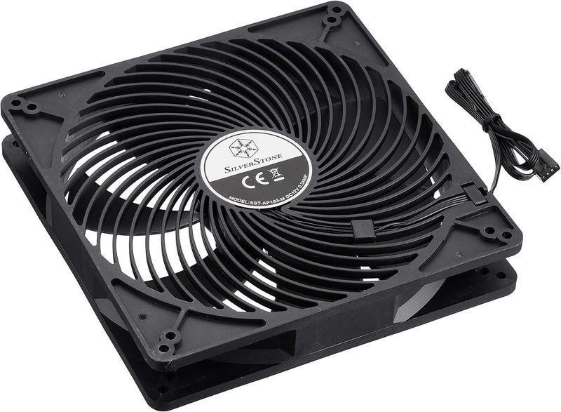 SST-AP183 - Air Penetrator Computer Case Cooling Fan 180mm, High Airflow, Black