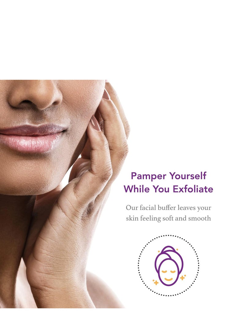Hair off - Facial Buffer - Painless & Chemical Free Facial Hair Remover & Gentle Face Exfoliator - Hair Eraser to Slow Regrowth on Chin, Lip & Cheeks (3 Buffers Per Box, Pack of 1) - Image 1