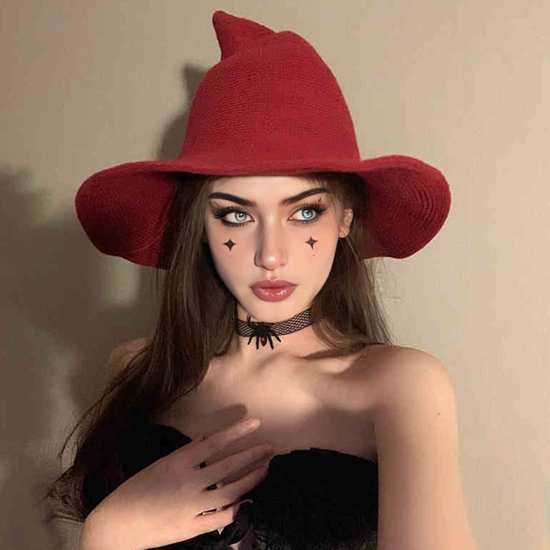 Cotton Witch Hat, Foldable Magic Hat for Women, Halloween - Image 2
