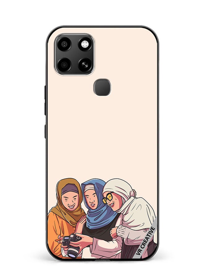 VR CREATIVE غطاء حماية لهاتف إنفينكس سمارت 6 بتصميم تصوير متعدد الألوان - Image 1