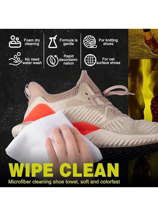 Influx Shoe Cleaner Kit for Sneaker, Water-Free Foam Sneaker Cleaner 5.3Oz with Shoe Brush and Shoe Cloth,Work on Most Shoes - Image 4