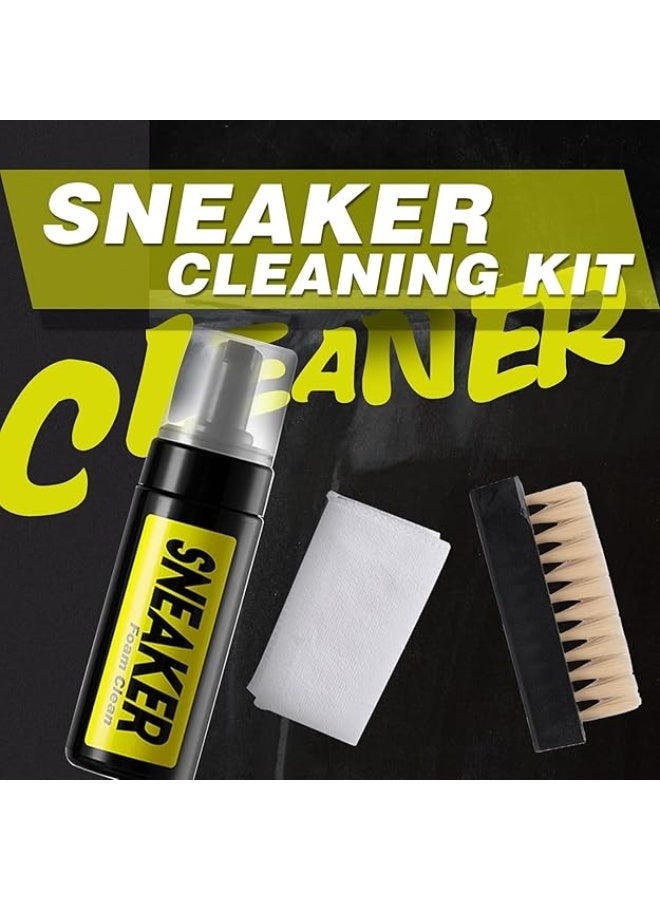 Influx Shoe Cleaner Kit for Sneaker, Water-Free Foam Sneaker Cleaner 5.3Oz with Shoe Brush and Shoe Cloth,Work on Most Shoes - Image 2