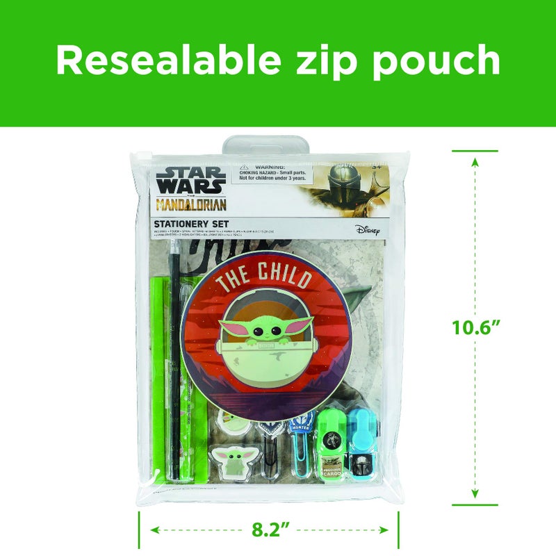 Innovative Designs Baby Yoda Star Wars The Mandalorian Office + School Supplies Set in Resealable Pouch - Image 4