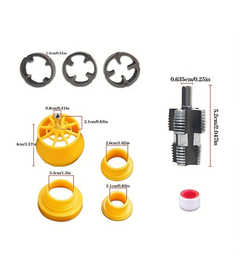 Plastic Pipe Thread Tap Set 1 Set Electric Drill Water Pipe Threading Die for PVC - Image 1