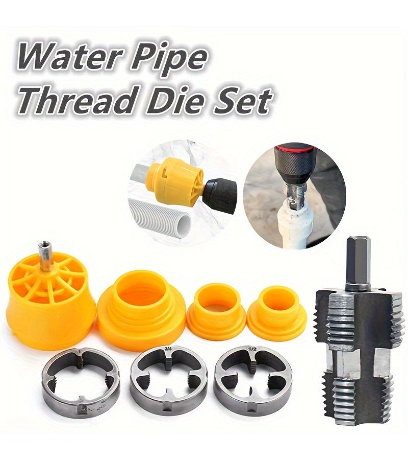 Plastic Pipe Thread Tap Set 1 Set Electric Drill Water Pipe Threading Die for PVC - Image 3