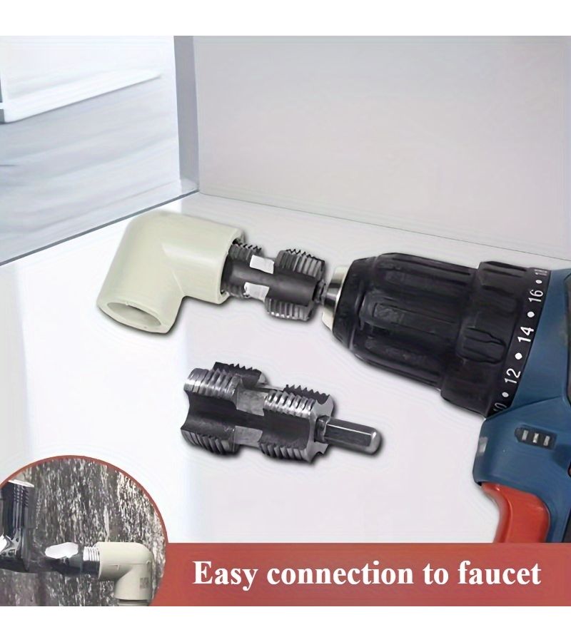 Plastic Pipe Thread Tap Set 1 Set Electric Drill Water Pipe Threading Die for PVC - Image 4