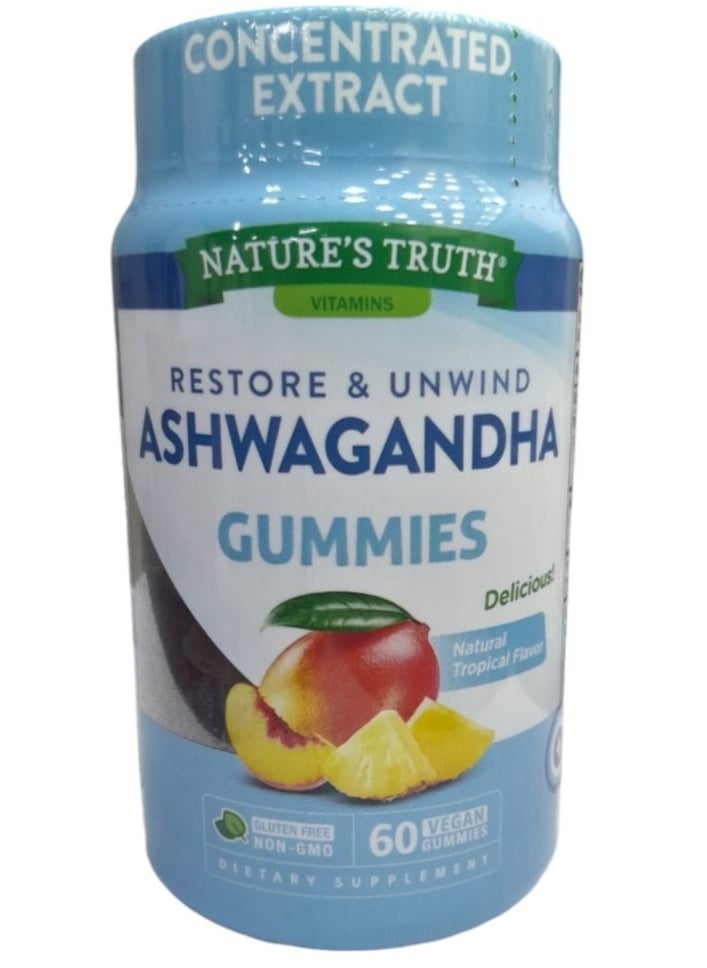 Nature's Truth Nature's Truth Ashwagandha Gummies, 60 Vegan Gummies  - Image 1