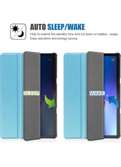 Procases For Lenovo Tab M10 Case 10.1 Inch 2022 3Rd Gen Slim Light Cover Trifold Stand Hard Shell Folio Smart Protective Case For Lenovo Tab M10 10.1 Inch Tb328Fu Tb328Xu With Auto Sleep Wake–Skyblue  - Image 5