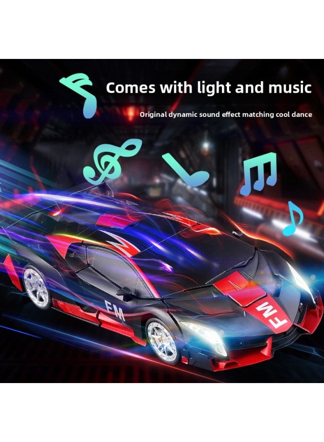 Popular Remote Control Car Gesture Induction Deformation Car Children's Deformation Robot Large Remote Control Toys-Color:1:12 Lanbo [tuhao Gold] 2.4g With Car Body Battery 777  - Image 3
