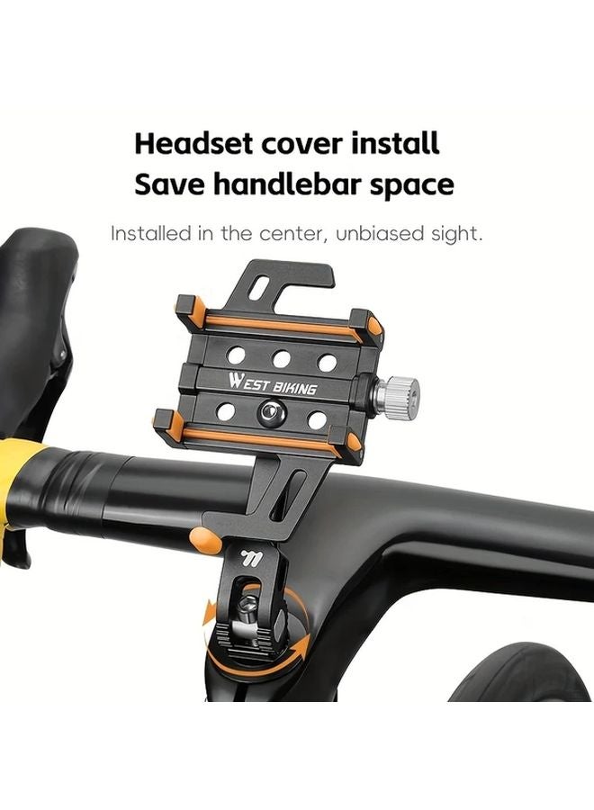 West Biking Aluminum Alloy Bike Stem Phone Mount Adjustable Cycling Holder Basic Red - Image 4