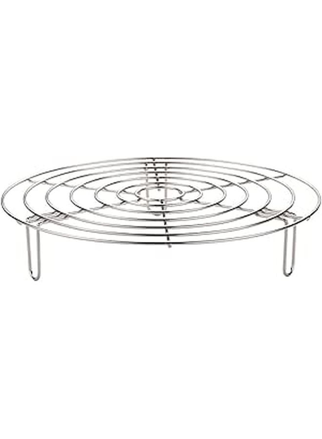 304 Stainless Steel Steaming Rack Stand 24cm Multipurpose Kitchen Steamer Holder - Image 1
