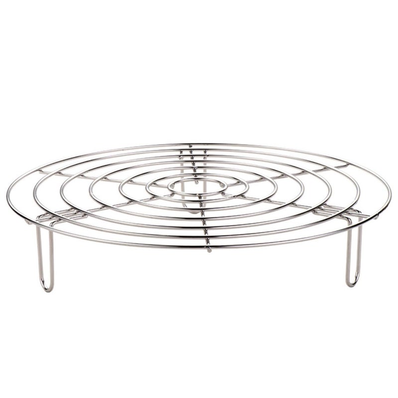 304 Stainless Steel Steaming Rack Stand 24cm Multipurpose Kitchen Steamer Holder - Image 2