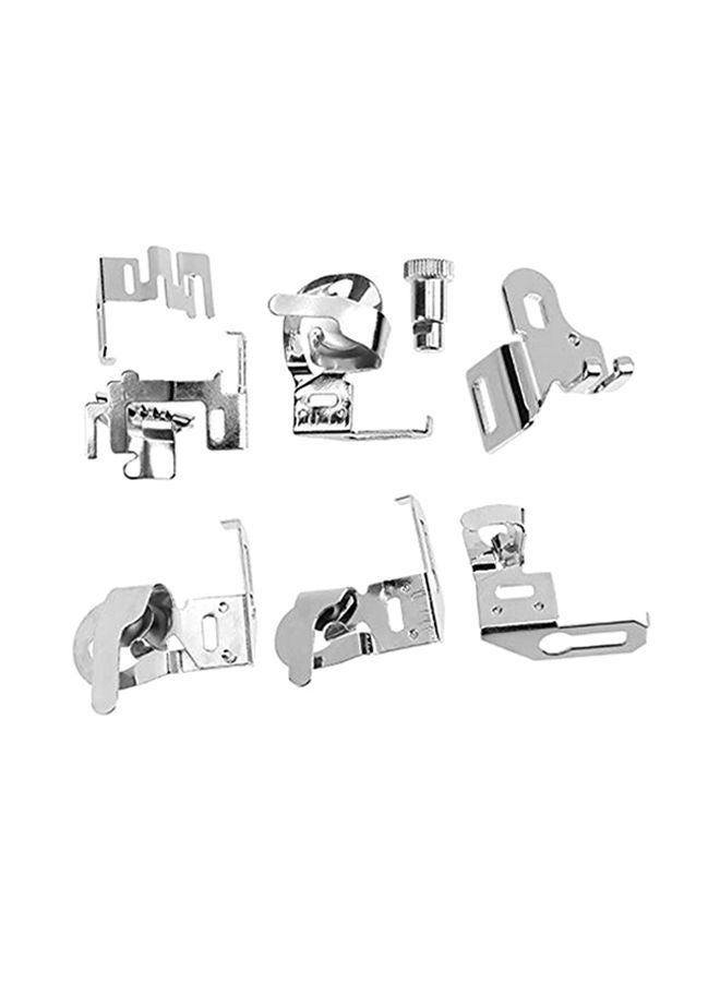 NIBEMINENT 7-Piece Sewing Machine Domestic Presser Foot Patchwork Kits Silver 18centimeter 