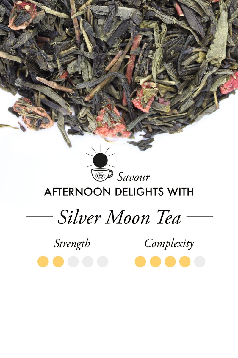 TWG Tea Silver Moon Tea | Green Tea | Grand Berry & Vanilla | 15 Hand Sewn Cotton Teabags | Gift Set - Image 2