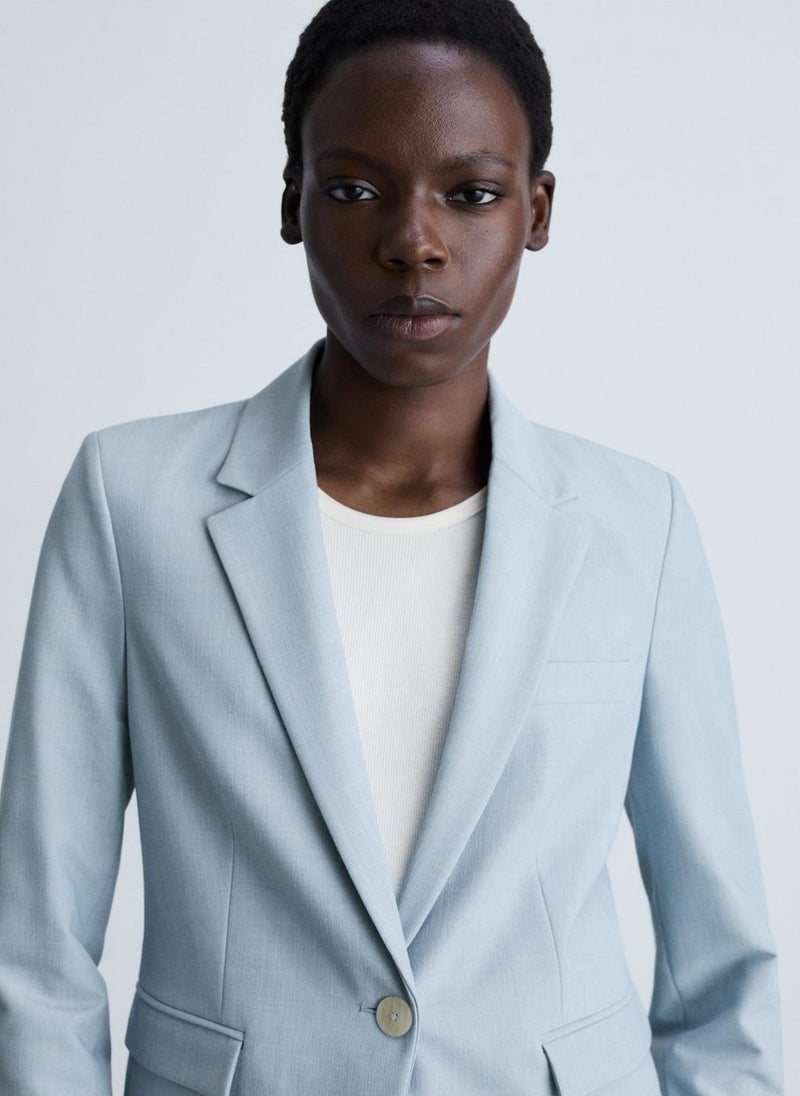 MANGO - Tailored Fitted Suit Blazer - Image 1