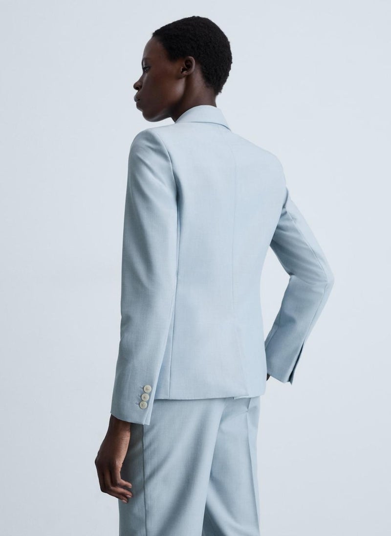 MANGO - Tailored Fitted Suit Blazer - Image 1