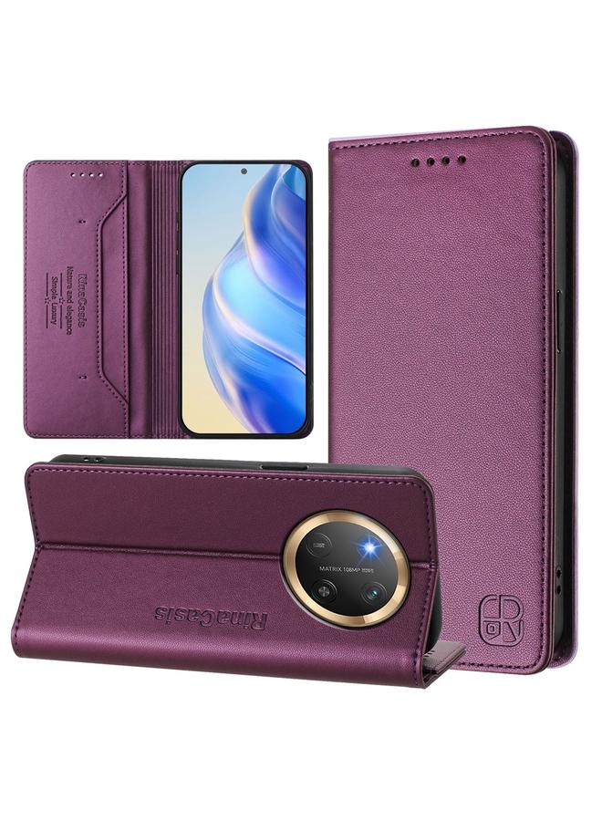 S-TOP Case For Honor X9c Global RC01 Dual-Folded Magnetic Suction RFID Leather Phone Case - Image 1