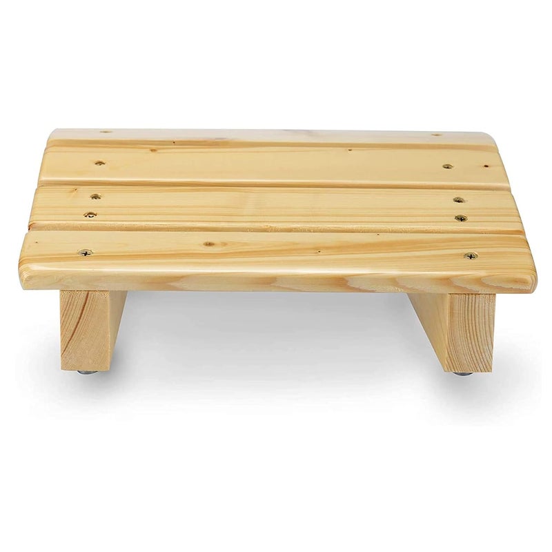 Dantawood Chair Foot Rest for Office in Natural Pine Wood Under Desk Foot Stool Foot Rest Foot Rest Under Table for Office Home Under Desk Foot Rest Pilot Stylesize L12 W 8 H 43 inch - Image 2