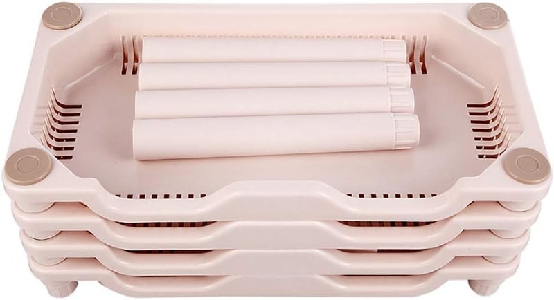 VHG Plastic Stand Rack with 4 Tiers for Kitchen Bathroom or Dressing Table Multipurpose Storage Unit Suitable for Fruits Vegetables Toiletries Etc - Image 5