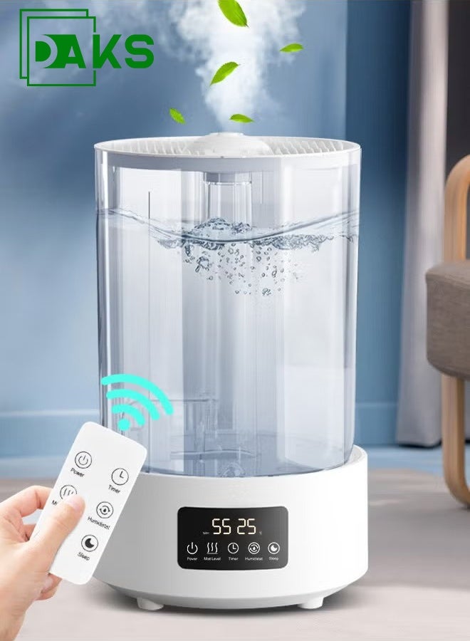 داكس مرطب هواء بالموجات فوق الصوتية بسعة 5 لتر مع موزع للزيوت الأساسية – تعبئة علوية، منظم رطوبة ذكي، مؤقت وضوء ليلي – رذاذ بارد هادئ لغرف النوم والغرف الكبيرة - Image 1