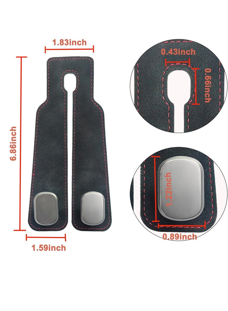 2 Pack Car Seat Hooks for Headrest, Double Headrest Purse Hooks for Car, Car Back Seat Headrest Hooks for Handbags, Bags, Purses Black  - Image 2