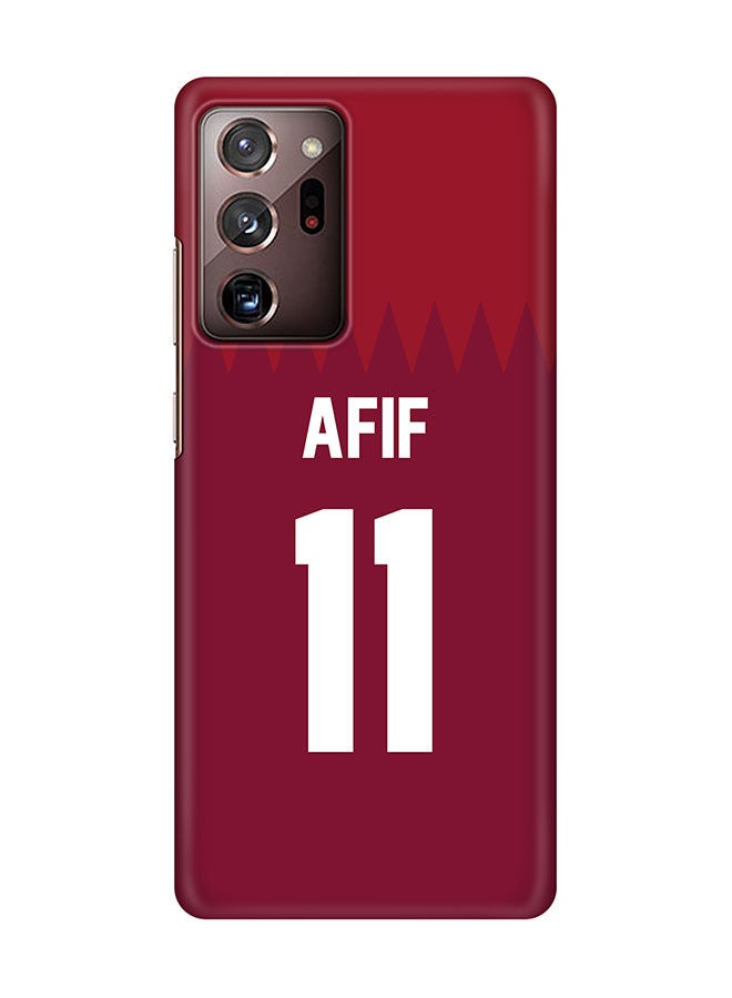 Stylizedd Slim Cover for Samsung Galaxy Note20 Ultra Case Snap Classic Series Mobile Cover Hard PC Shield Matte Finish Print -Qatar-Player-Afif - Image 1