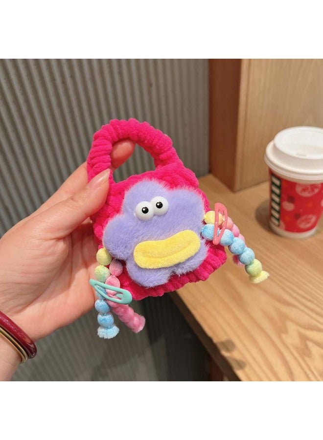 Knitted Earphone Bag Cartoon Cute Female Applicable Airpods1/2pro Protective Case Earphone Bag Crossbody Coin Purse 