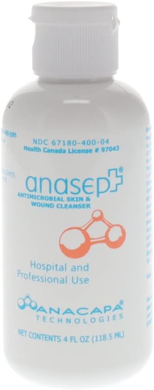 Anasept-Antimicrobial Skin and Wound Cleanser, 4 oz Bottle with Dispensing Cap