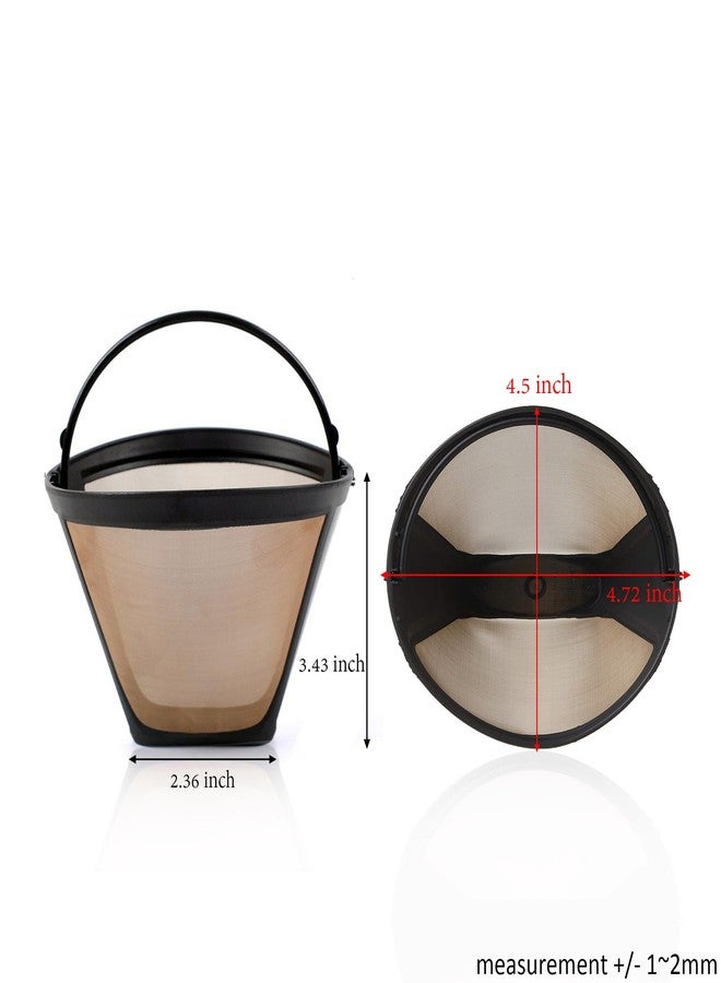 Hession Reusable No.4 Cone Coffee Maker Filters Replacement for Ninja coffee Bar Brewer Basket Filters 2 Pack - Image 2