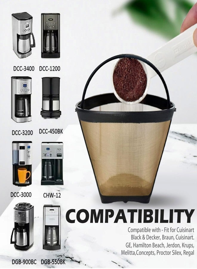 Hession Reusable No.4 Cone Coffee Maker Filters Replacement for Ninja coffee Bar Brewer Basket Filters 2 Pack - Image 5