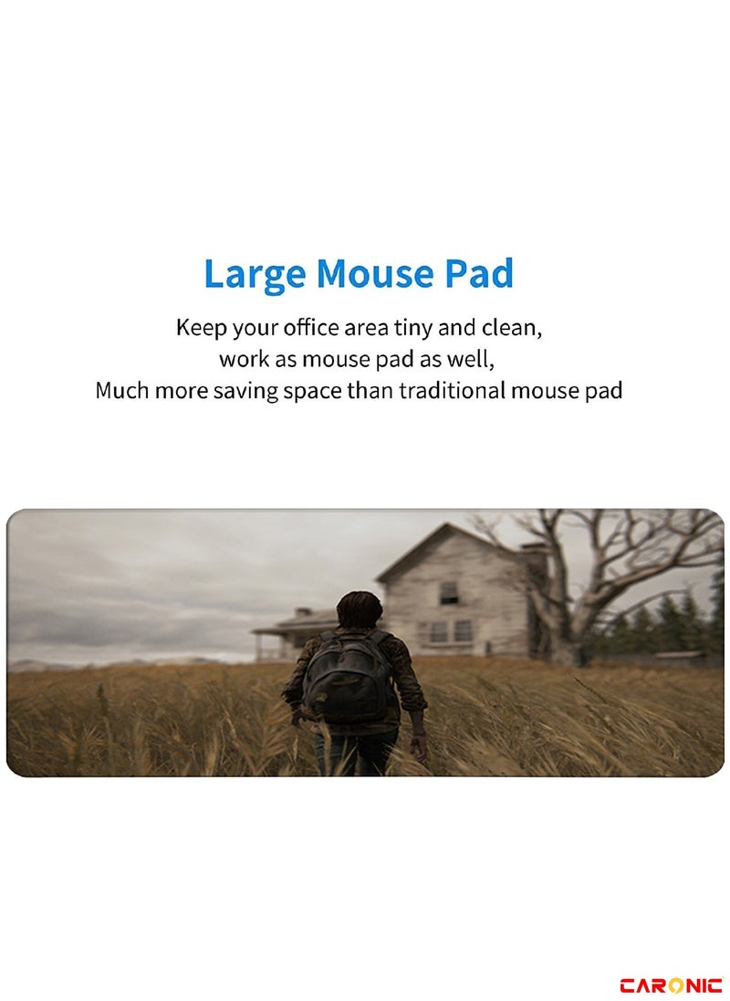 CARONIC - Large Gaming Mouse Pad with Superior Micro Weave Cloth Extended Desk Mousepad with Stitched Edges Non-Slip Base Water Resist Keyboard Pad For Gamer And Office Home TLO 249 - Image 1