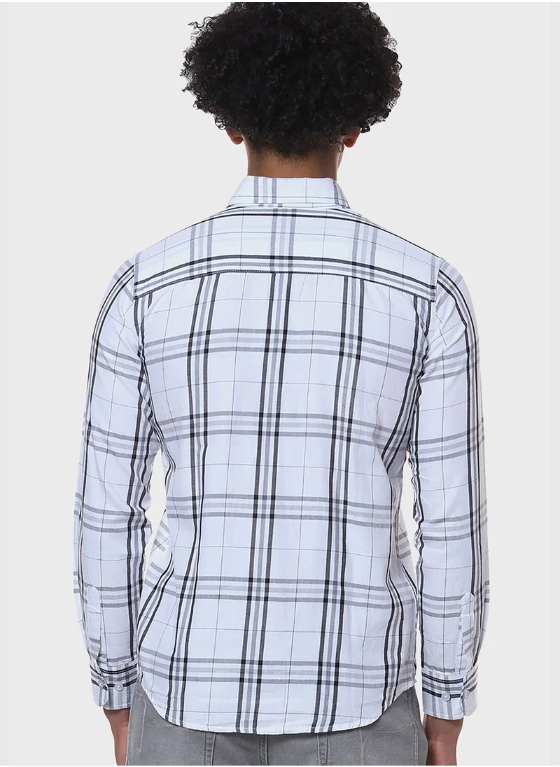 Campus Sutra Checked Regular Fit Shirt