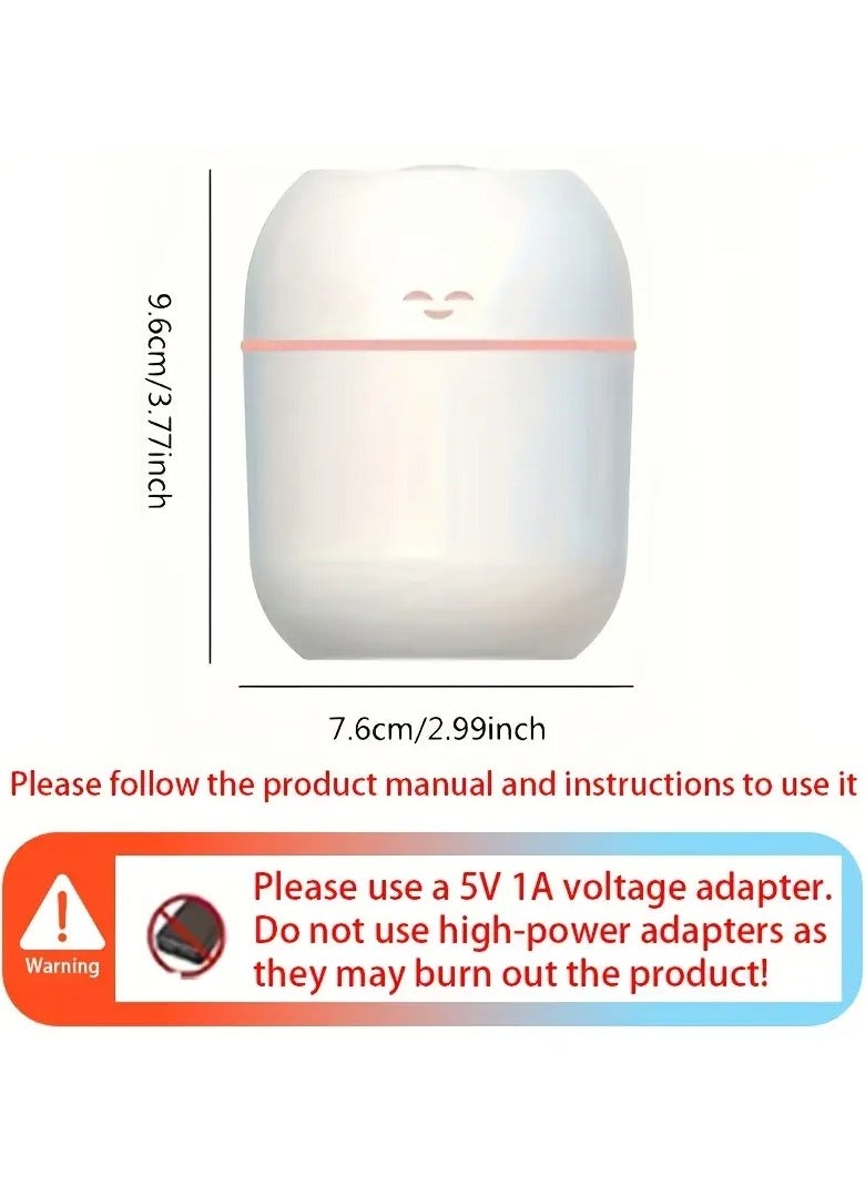 QUALITY - USB Powered Ultrasonic Essential Oil Diffuser, 7.44oz Portable Aromatherapy Humidifier, with LED Nightlight, Happy Face Design, Mist Maker for Home and Car - Image 1