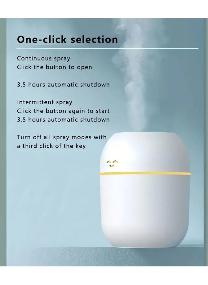 QUALITY - USB Powered Ultrasonic Essential Oil Diffuser, 7.44oz Portable Aromatherapy Humidifier, with LED Nightlight, Happy Face Design, Mist Maker for Home and Car - Image 1