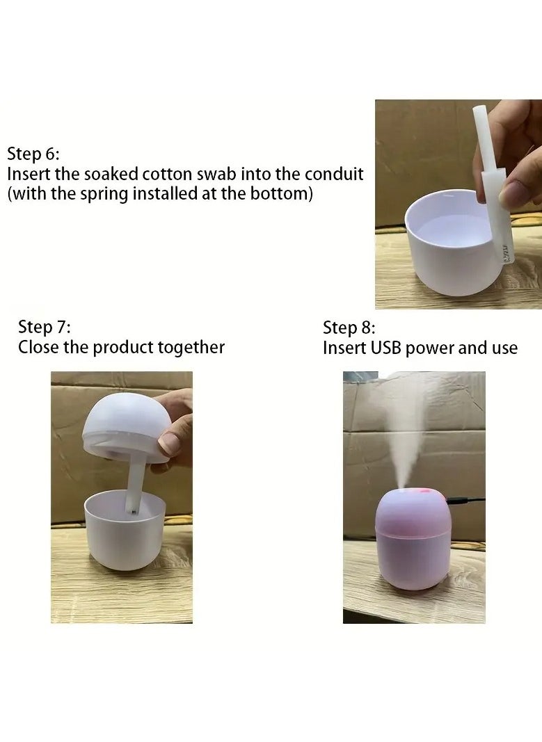 QUALITY - USB Powered Ultrasonic Essential Oil Diffuser, 7.44oz Portable Aromatherapy Humidifier, with LED Nightlight, Happy Face Design, Mist Maker for Home and Car - Image 1