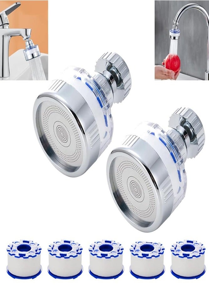 BELLSBERRY 2-Pack 360° Rotating Sink Faucet Filters – Universal Water Filter for Clean, Pure Water in Kitchen and Bathroom - Image 1