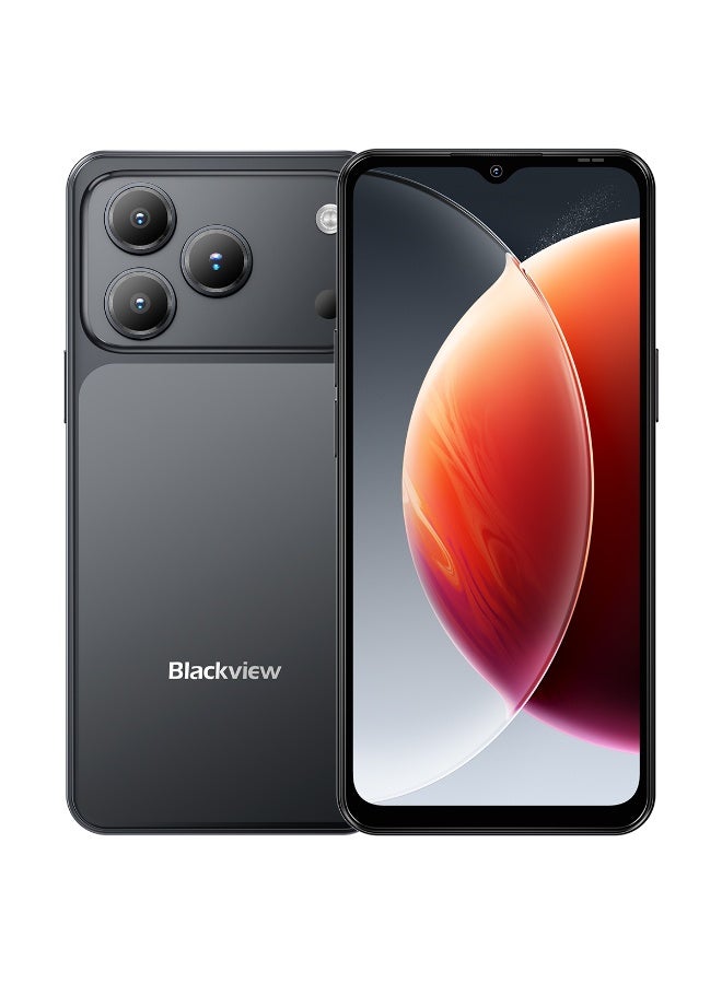 بلاكفيو بلاك فيو ويف 7C بلاك ثنائي الشريحة 4G هاتف ذكي بذاكرة 4GB رام وتخزين 64GB وشاشة HD+ مقاس 6.56 بوصة وبطارية كبيرة 5000mAh وكاميرا AI بدقة 32MP وأندرويد 16 مفتوح الوجه - Image 1