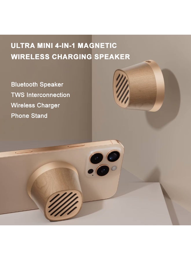 Ezvalo K13 4-in-1 magnetic Charger & Mini Speaker – Bluetooth Wireless Speaker with Fast Charging, Phone Stand & Magnetic Mount, TWS Pairing, Multi-Angle Viewing for iPhone & Qi-Enabled Devices - Image 5