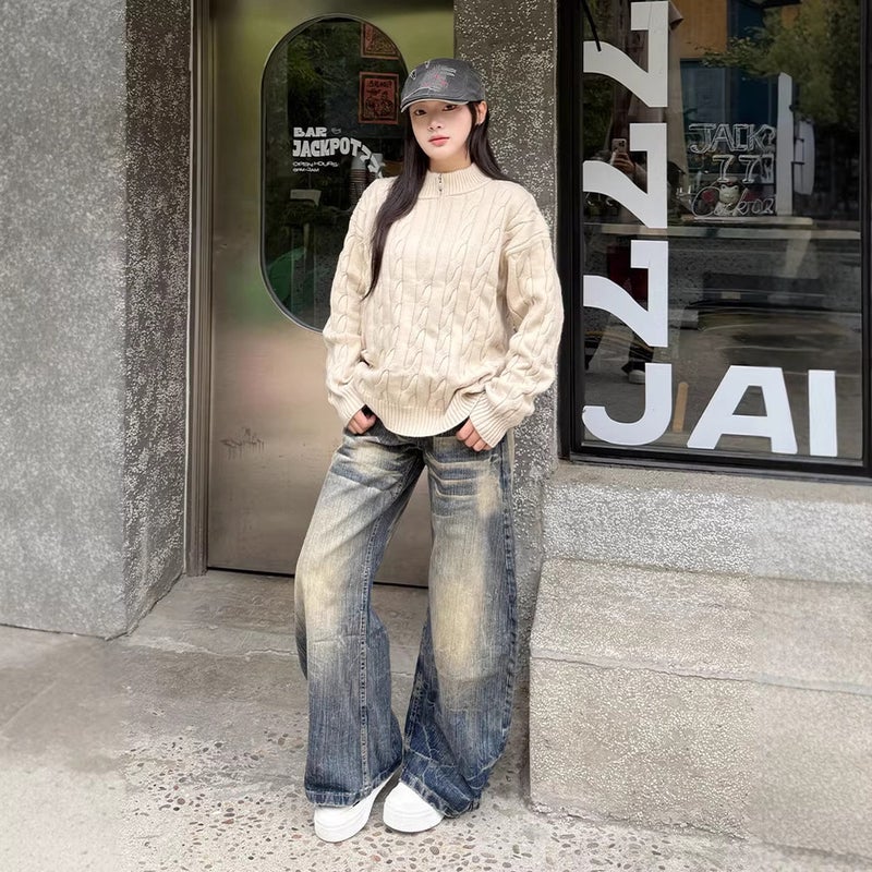 Unisex Casual Daily Denim Jeans - Image 2