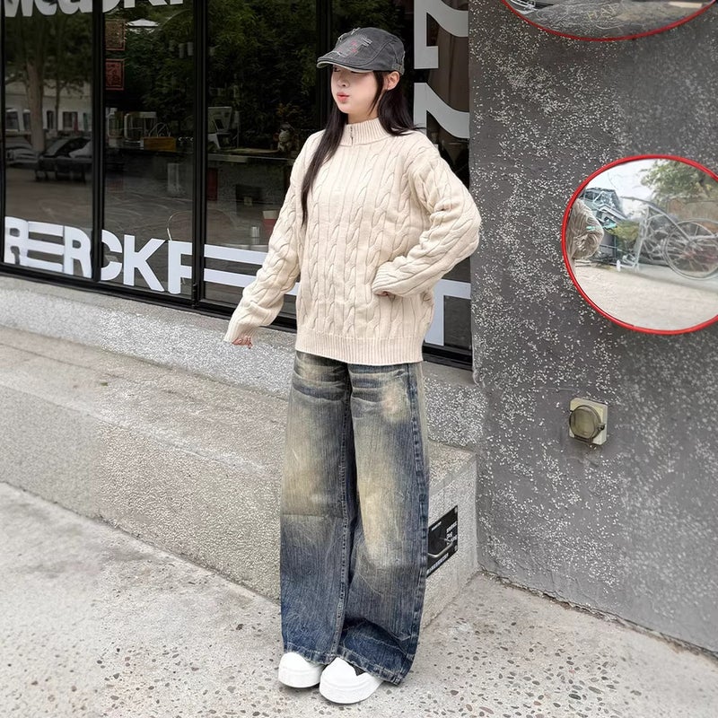Unisex Casual Daily Denim Jeans - Image 1