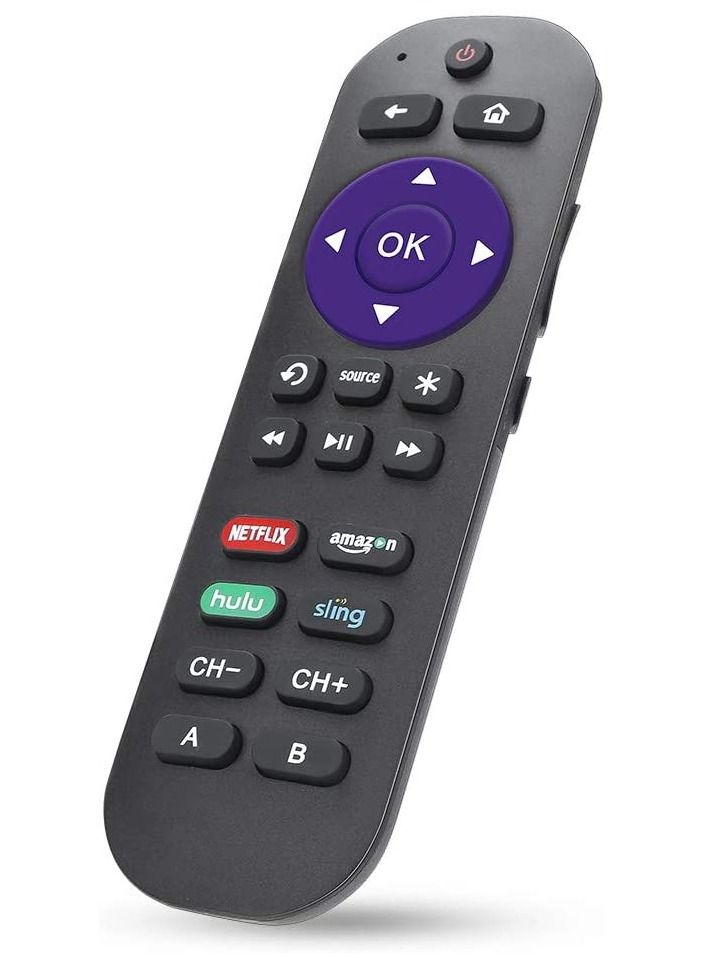 Universal Remote Control Fits for Roku Player 1 2 3 4 Premiere/+ Express/+ Ultra with 9 More Learning Keys Programmed to Control TV 