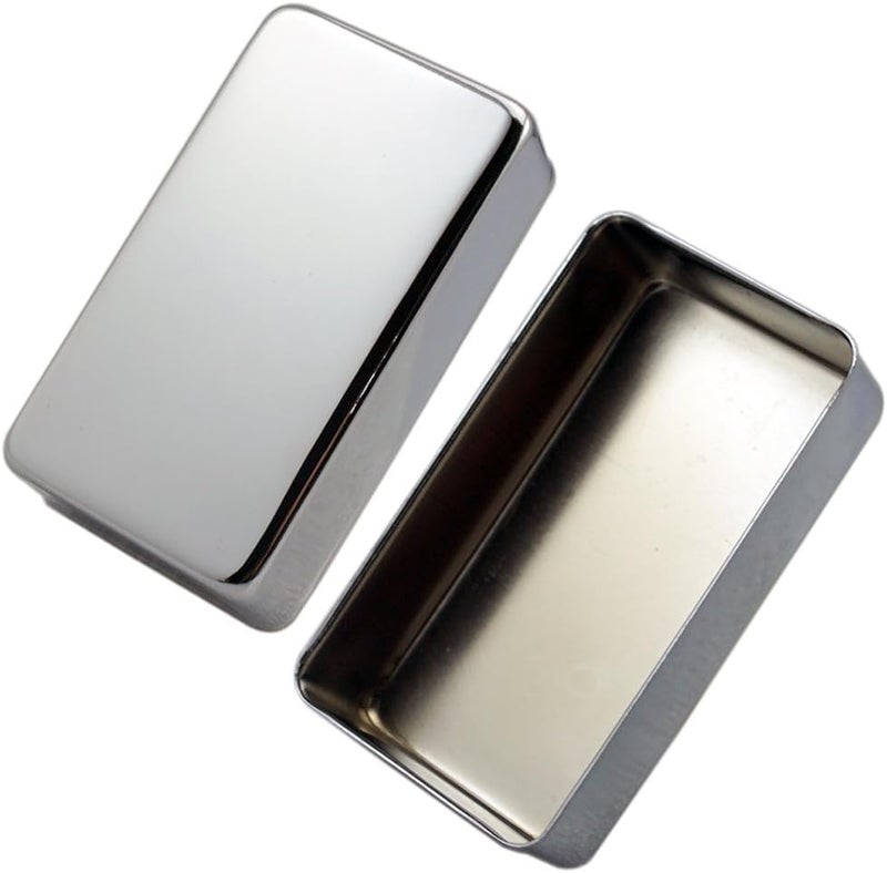 klarako 2 Pcs Double Coil Sealed Brass Humbucker Pickup Cover For Electric Guitars  Silver, as described - Image 2