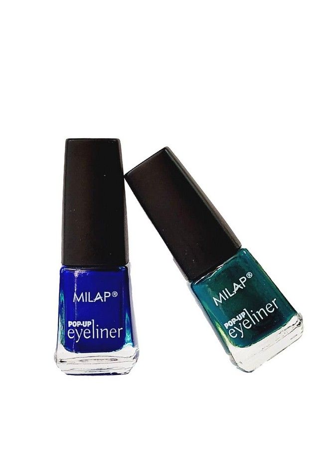 Topfinder Colourful Liquid Eye Liner With Brush ; Blue Green ; Long Lasting Waterproof ; Matte Smudge Proof ; Quick Dry ; Eye Liner Tools ; Wedding Makeup ; Organic Glossy Pen ; - Image 4