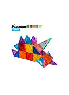 PicassoTiles Picasso Magnetic Mini Diamond Building 40-Pieces | Building Blocks | Educational Toy Set | Construction Building Kit for Child Brain Development  - Image 2
