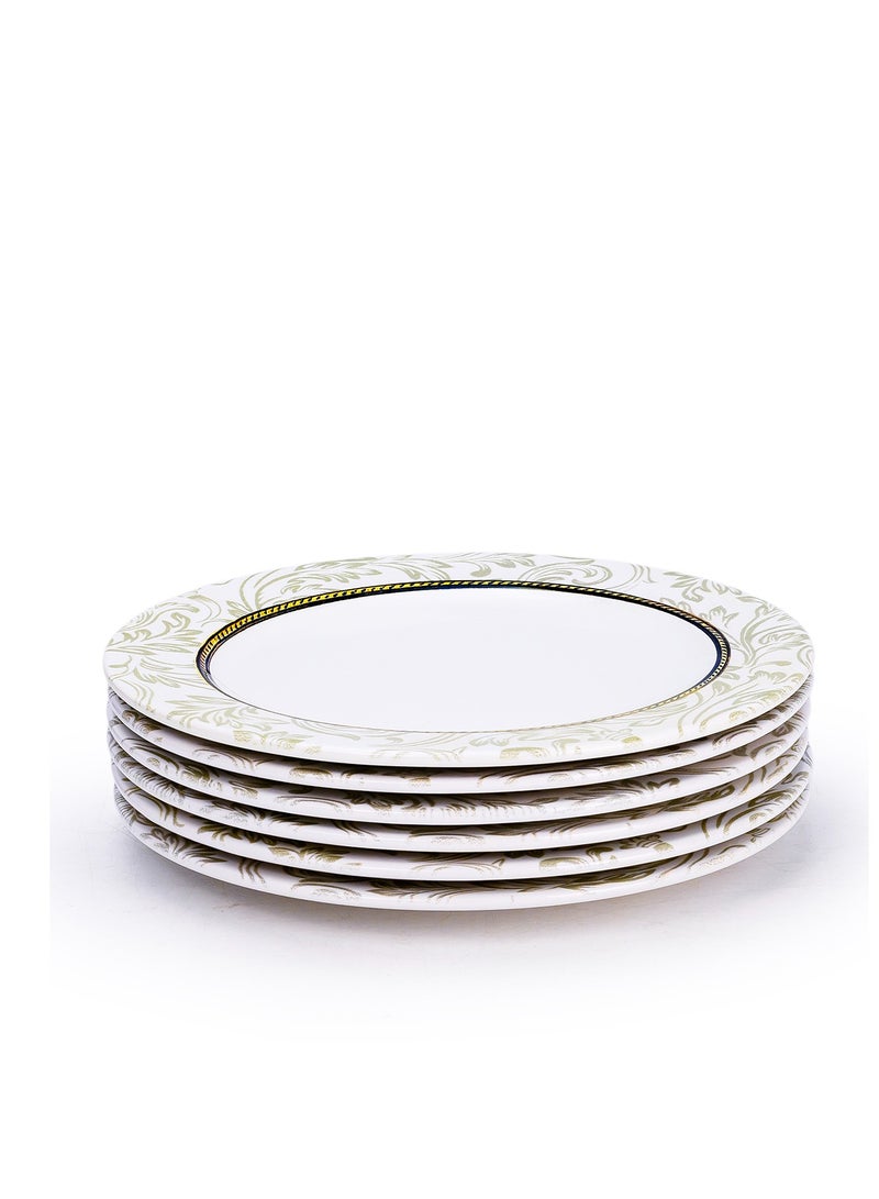 EDESSA Edessa Ceramic Elana 27Cm Round Dinner Plate, White (Set of 6)  - Image 2